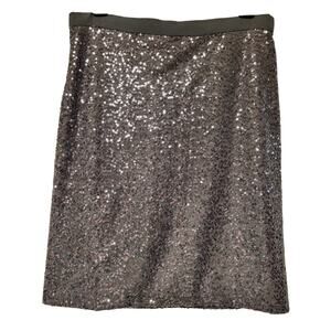 J.Crew Factory Gray Sequin Mini Skirt Women's 4 New‎ Year's Eve Holiday Party